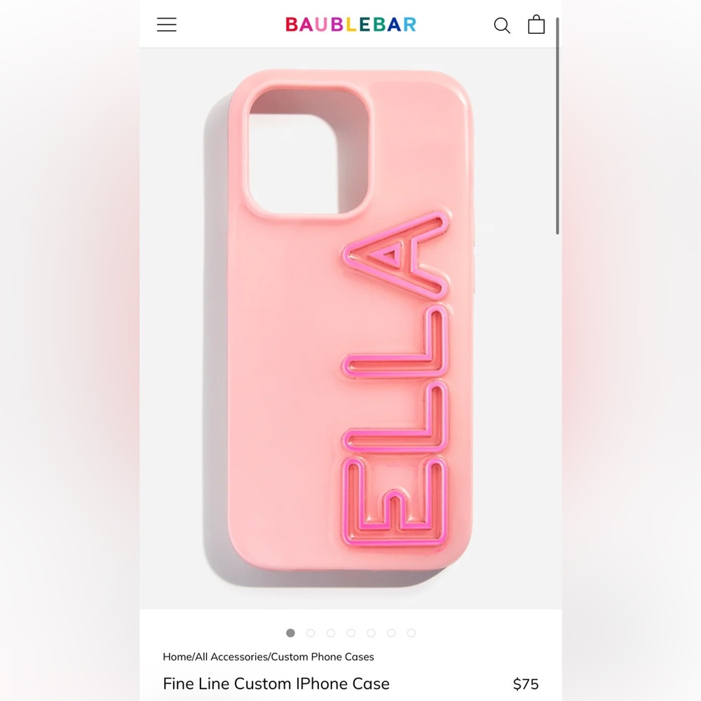 Fine Line BaubleBar Custom iPhone 15 Pro Max Case